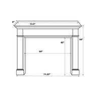 Pearl Mantels 140-56 Classique Unfinished Fireplace Mantel, Interior Opening 56-Inch Wide by 42-Inch High N3