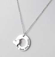 Celebrity Romantic Jewelry&quot;I Love You More&quot;Family Necklace Charm Pendant Wedding