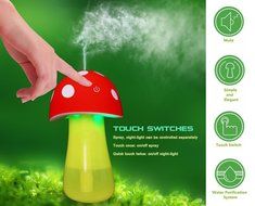 Ultrasonic Cool Mist Humidifier,MKLOT Home Mushroom Purifier Atomizer 200ml for Skin Moisturing Stealth Mask Auto... N7