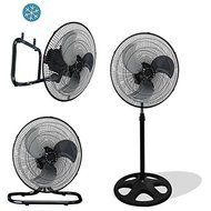 Black Metal Large 18-inch Premium High-velocity Oscillating Industrial Stand-mount Floor Fan