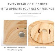 SUNKY - Ultrasonic Cool Humidifier, Handcraft Air Cleaner Purifier Diffuser - 3L Capacity - Humidity Mist Control... N3