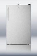Summit FF521BL7SSTB: Commercially listed 20&quot; wide counter height all-refrigerator, auto defrost with a lock, stainless...
