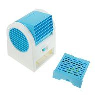 Cooling Freezer Bladeless USB Mini Portable Air Conditioner Fan Aqua Blue N2