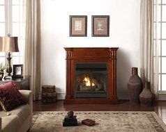 Duluth Forge Dual Fuel Vent Free Fireplace - 32,000 BTU, Remote Control, Autumn Spice Finish