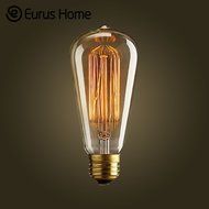 Eurus Home ST64 60W Vintage Antique Edison Style Incandescent Clear Glass Light Lamp Bulb (6 Pack) N11