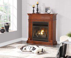 Duluth Forge Dual Fuel Vent Free Fireplace - 32,000 BTU, Remote Control, Autumn Spice Finish N2