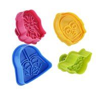 Yingwei 4pcs Cookie Cutters Plungers Mold for Cake Sugarcraft Fondant Bakeware Decoration