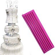 ART Kitchenware Gathering Fondant Mat Gum Paste Decor Mat Silicone Lace Mould with 7 Acrylic Sticks BLM-24 N2