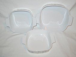 SET OF 6 - Vintage Corning Ware Pastel Bouquet 1 Liter, 1.5 Liter &amp; 2 Liter Covered Casseroles N2