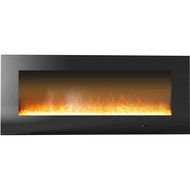 Cambridge Metropolitan 56 In. Wall-Mount Electronic Fireplace with Flat Panel and Crystal Rocks
