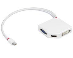 Aurum Cables Mini DisplayPort to HDMI + DVI + VGA Female Cable - 3 Pack Cable with 3 Piece Cable Ties - 1 Feet N4