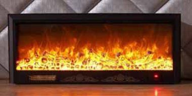 Fireplace Electric Embedded Insert Heater Glass Flame Remote Control N4