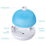Homasy 800ml Ultrasonic Cool Mist Humidifier, One Touch Button Control, Auto Shut off Function for Office Home... N6