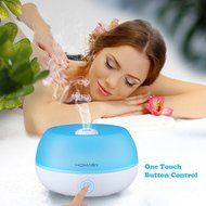 Homasy 800ml Ultrasonic Cool Mist Humidifier, One Touch Button Control, Auto Shut off Function for Office Home... N7