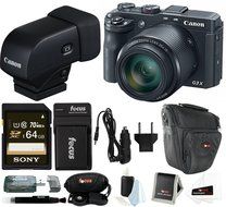 Canon PowerShot G3 X 20.2 MP Digital Camera with Canon EVF-DC1 Electronic Viewfinder &amp; 64GB Bundle