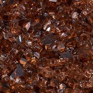 Duluth Forge 1/4 inch Classic Copper Fire Glass - 10 Pound Bag Fire Pit Glass N2