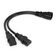 AuKvi&reg; UPS Server Y Splitter C14 to 2 x C13 Power Extension Cable