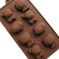 JLHua Candy Molds &amp; Ice Cube Trays- Hippo, Lion &amp; Bears-Silicone Chocolate Molds - Fun, Toy Kids Set N2