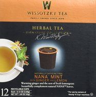 Wissotzky Tea Spiced Citrus Nana Mint Herbal Single Serve Cups for Keurig K Cups, 12 Count N17