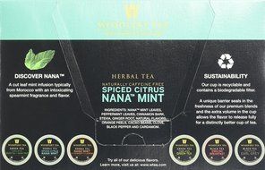 Wissotzky Tea Spiced Citrus Nana Mint Herbal Single Serve Cups for Keurig K Cups, 12 Count N26