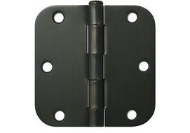 12 PC Oil Rubbed Bronze 3.5 x 3.5in 5/8 Radius Round Corner Interior Door Hinges by eBuilderDirect