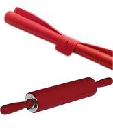 Silicone Rolling Pin Set with Silicone Baking Mat Extra Large 21" Ball Bearings Non Stick High Quality From Sil-pin N2