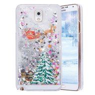 Galaxy Note 3 Case,Galaxy Note 3 Liquid Cover,PHEZEN Christmas Tree Santa Claus Design Cool Quicksand Moving Stars... N3