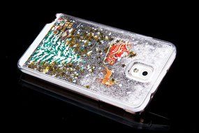 Galaxy Note 3 Case,Galaxy Note 3 Liquid Cover,PHEZEN Christmas Tree Santa Claus Design Cool Quicksand Moving Stars... N4