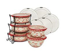 Temp-tations Old World 13-pc Round Baker Set w/ Lid-its - Red