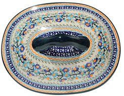 Polish Pottery Oval Casserole Dish From Zaklady Ceramiczne Boleslawiec #1158-du157 Unikat Pattern, Height: 7.6... N2