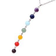 7 Chakra Beads Pendant Chain Necklace Women Yoga Reiki Healing Balancing Jewelry