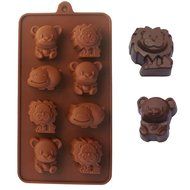 JLHua Candy Molds &amp; Ice Cube Trays- Hippo, Lion &amp; Bears-Silicone Chocolate Molds - Fun, Toy Kids Set N3