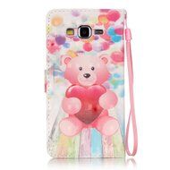 Samsung Galaxy Grand Prime Case,Yaheeda [3D Colored Drawing] [Flip Fit] Premium PU Leather Card-Slots Cash-Slots... N43