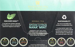 Wissotzky Tea Spiced Citrus Nana Mint Herbal Single Serve Cups for Keurig K Cups, 12 Count N43