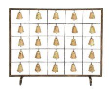 Benzara Bell Fireplace Screen Assemble Design with Multiple Bells