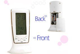 Surborder Shop Digital Alarm Clock Battery Operated with Large Display, Snooze - Travel Alarm Clock and Home Alarm... N2