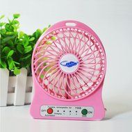 USB Mini Fan, Gongtian TM Portable 4 Inch USB Fan Powered by Rechargeable Battery with 3-Level Speed for Outdoor... N18