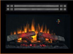 ClassicFlame 26EF022GRA Electric Fireplace Insert with Free Black Trim Kit
