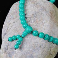 8mm China Tibetan Buddhist Turquoise Mala Prayer Bead N5