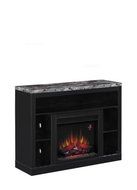Adams TV Stand with 23" Infrared Quartz Fireplace, Coffee Black