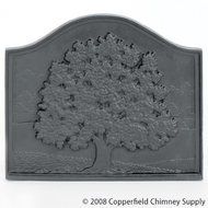 Pennsylvania Firebacks Small Oak Cast Iron Fireback
