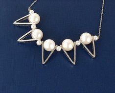 New Fashion Pearl Choker Chunky Statement Bib Pendant Chain Necklace Gift N4