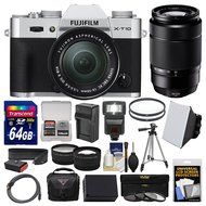 Fujifilm X-T10 Digital Camera &amp; 16-50mm II XC Lens (Black) with 64GB Card + Case + Flash + Battery &amp; Charger +... N2