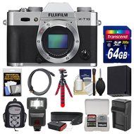 Fujifilm X-T10 Digital Camera &amp; 16-50mm II XC Lens (Black) with 64GB Card + Case + Flash + Battery &amp; Charger +... N3