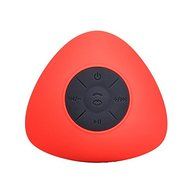 Kekexili Speaker Portable Bluetooth Wireless Silicone IPX4 Waterproof Speaker Bathroom with Suction Cup Red