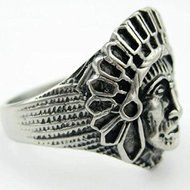 Black Silver Native American Indian Chief Knuckle Rings Statement Jewelry#8-11 (8) N4