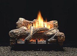 Manual 5-piece 18&quot; Ceramic Fiber Log Set - Natural Gas