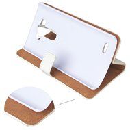 Spritech(TM) PU Leather Bling Phone Case For ZTE ZMAX Z970,Handmade Blue Crystal White Flower Accessary Design... N26