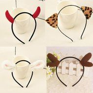 Yaheeda Women Hair Band Headwear,Cute Fawn Cat Ox Ear Shape Solid Headband for Women and Girls N2