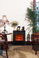 Yosemite Home Decor DF-EFP545 21-Inch Cronus Electric Fireplace Stove with Faux Wood Logs N2